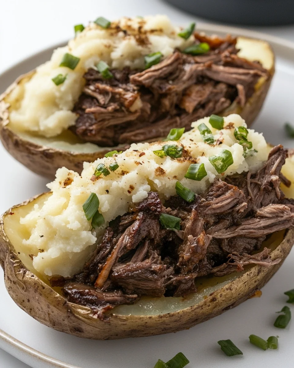 Savory Pot Roast Twice Baked Potato Recipe - additional image