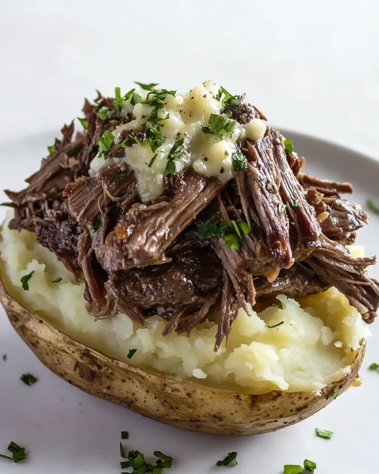 Savory Pot Roast Twice Baked Potato Recipe