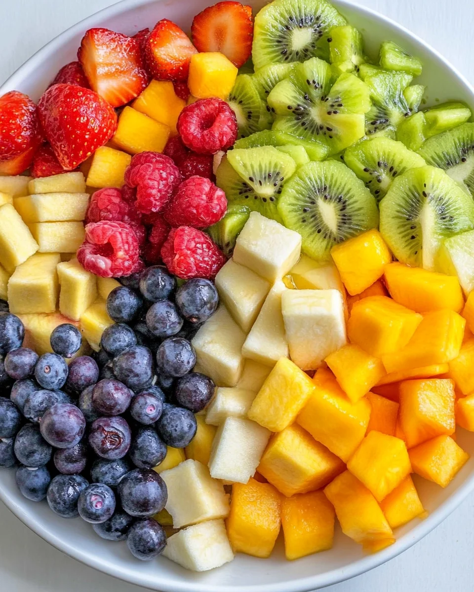 Fresh Rainbow Fruit Salad with Honey Lime Dressing - additional image
