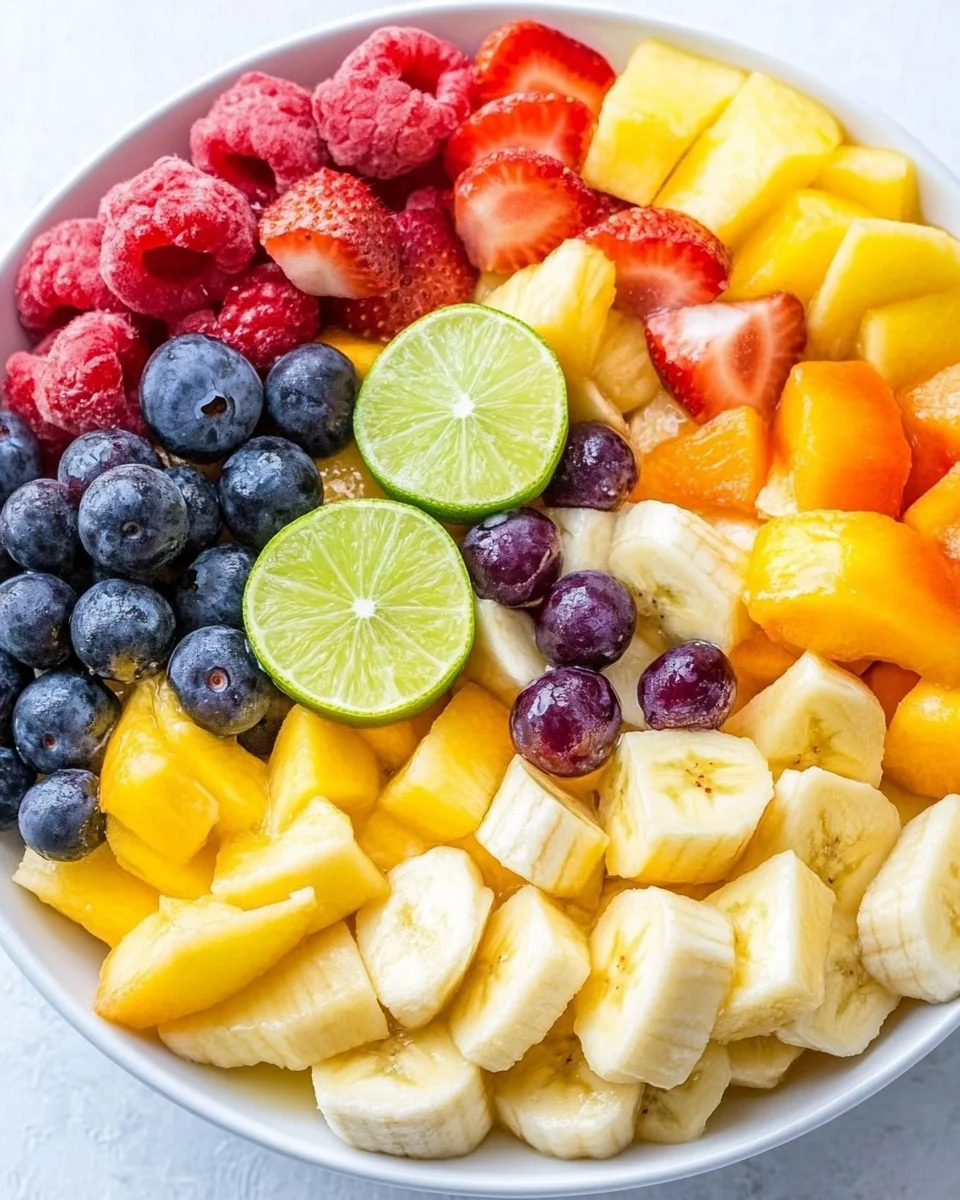 Fresh Rainbow Fruit Salad with Honey Lime Dressing - additional image