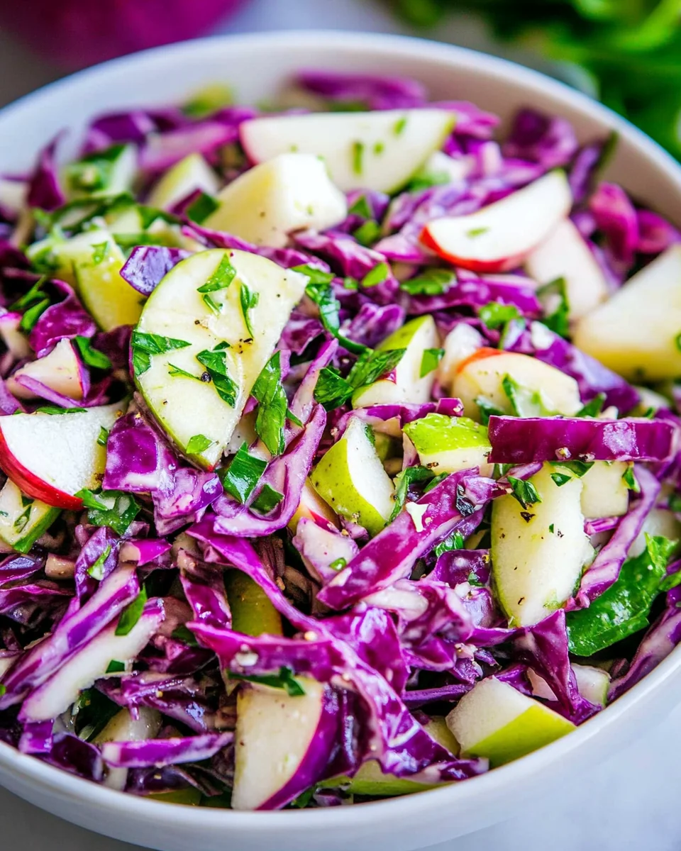 Fresh Red Cabbage Salad With Apple and Almonds - additional image