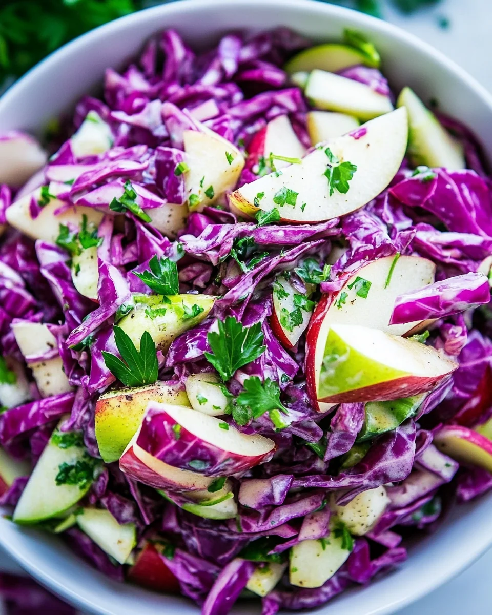 Fresh Red Cabbage Salad With Apple and Almonds - additional image