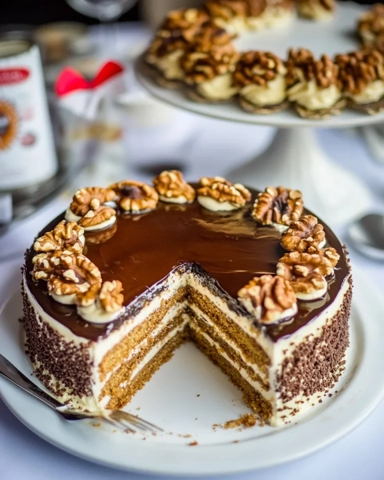 Delicious Homemade Walnut Cake