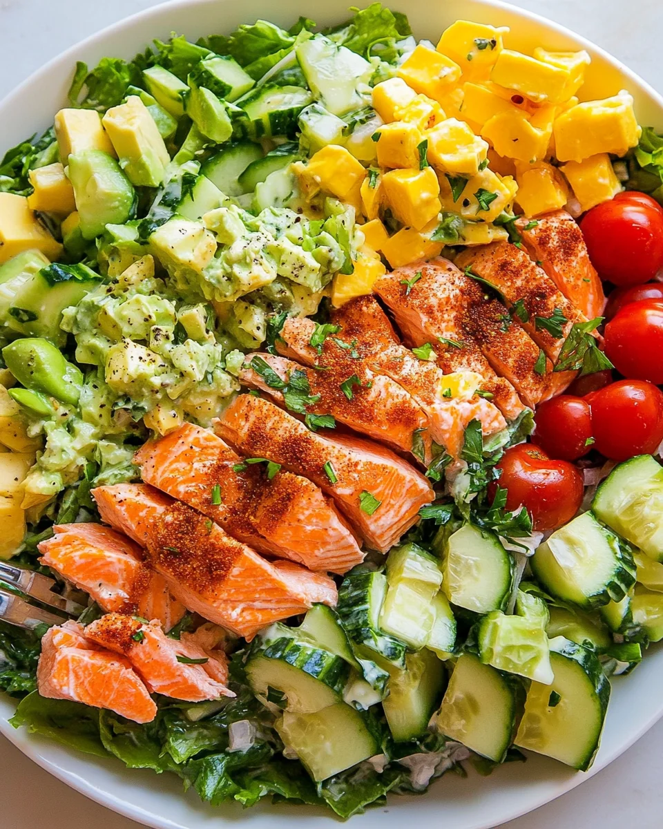 Fresh and Healthy Salmon Cobb Salad Recipe - additional image