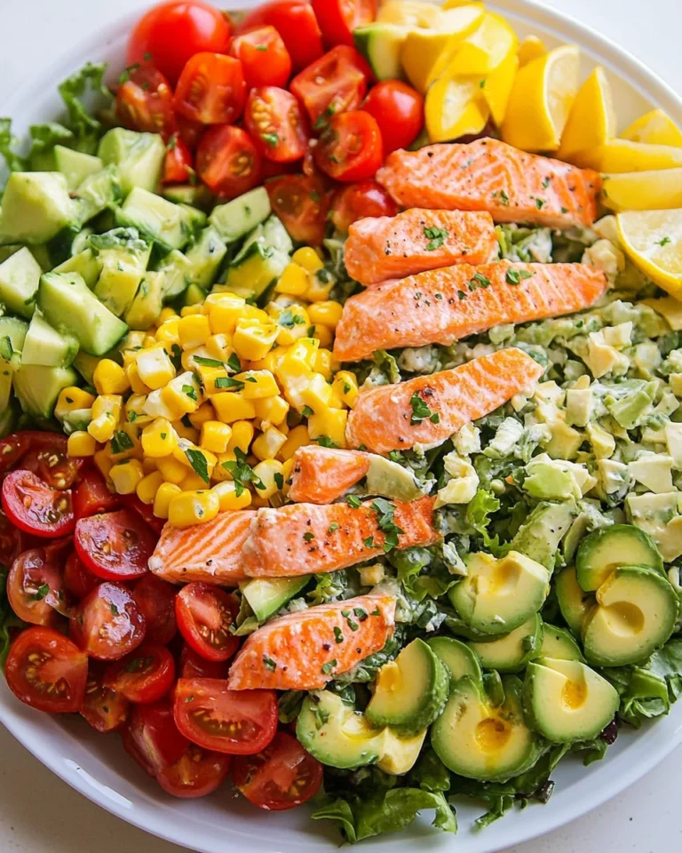 Fresh and Healthy Salmon Cobb Salad Recipe