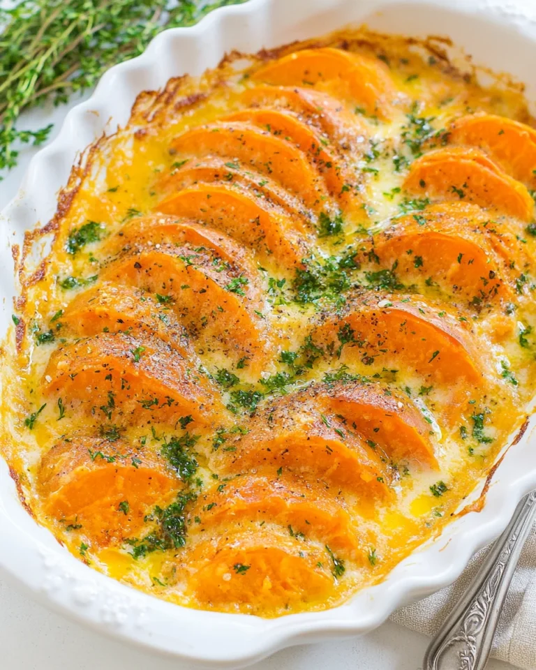 Sweet and Savory Scalloped Sweet Potatoes