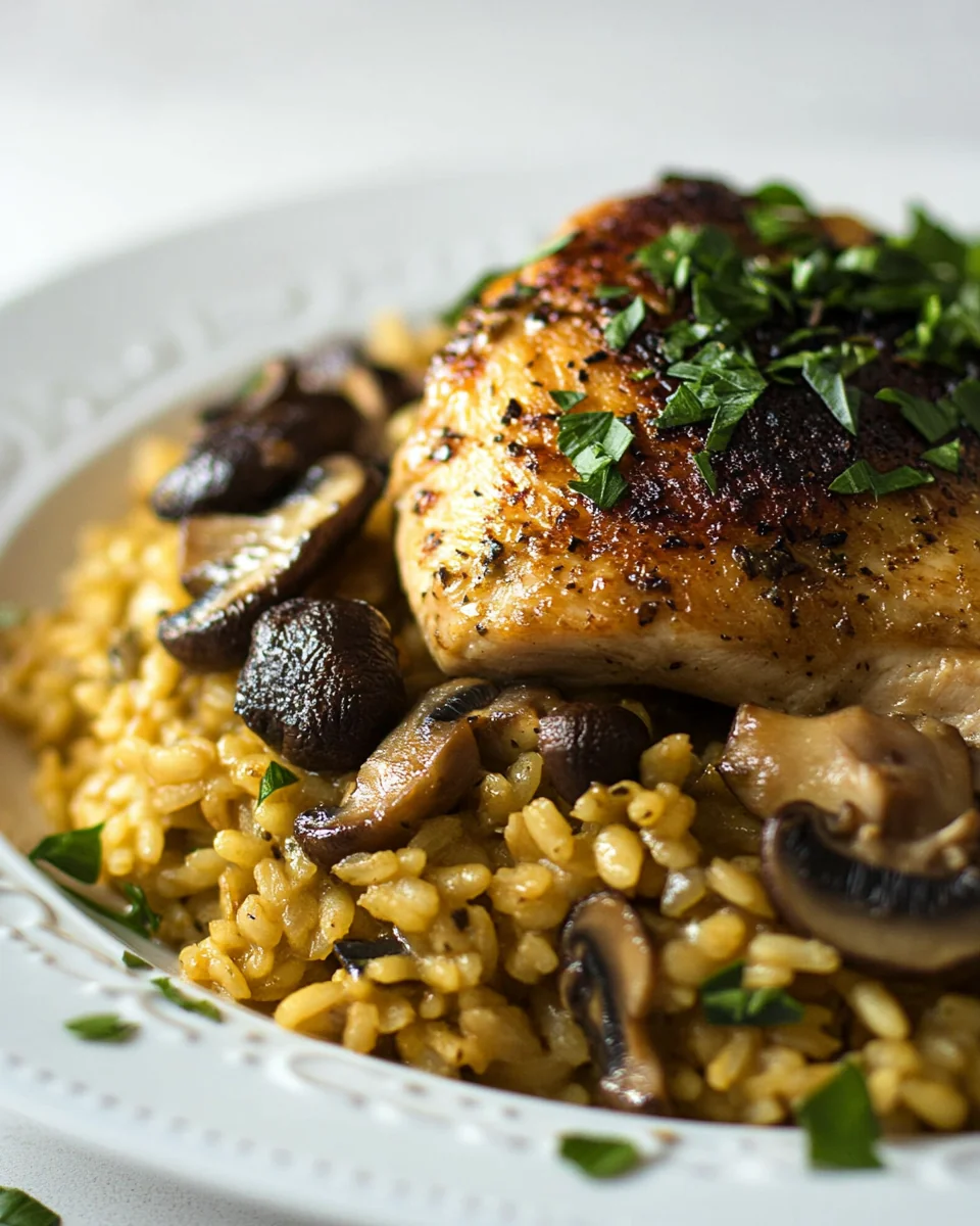Savory Skillet Chicken And Mushroom Risotto - additional image