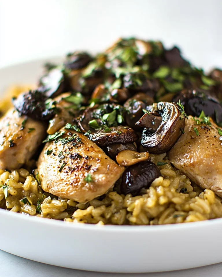 Savory Skillet Chicken And Mushroom Risotto
