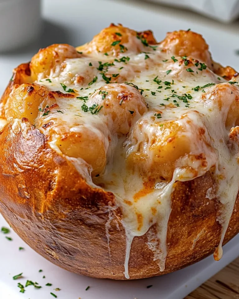 Spicy Homemade Gnocchi Bread Bowl