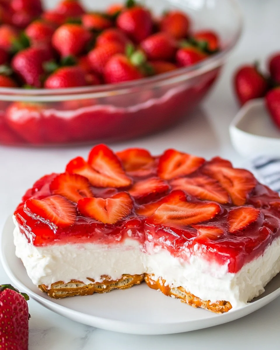 Simple Strawberry Pretzel Salad Recipe - additional image
