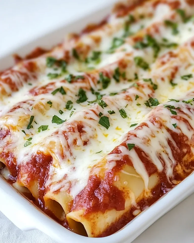 Three Cheese Homemade Manicotti