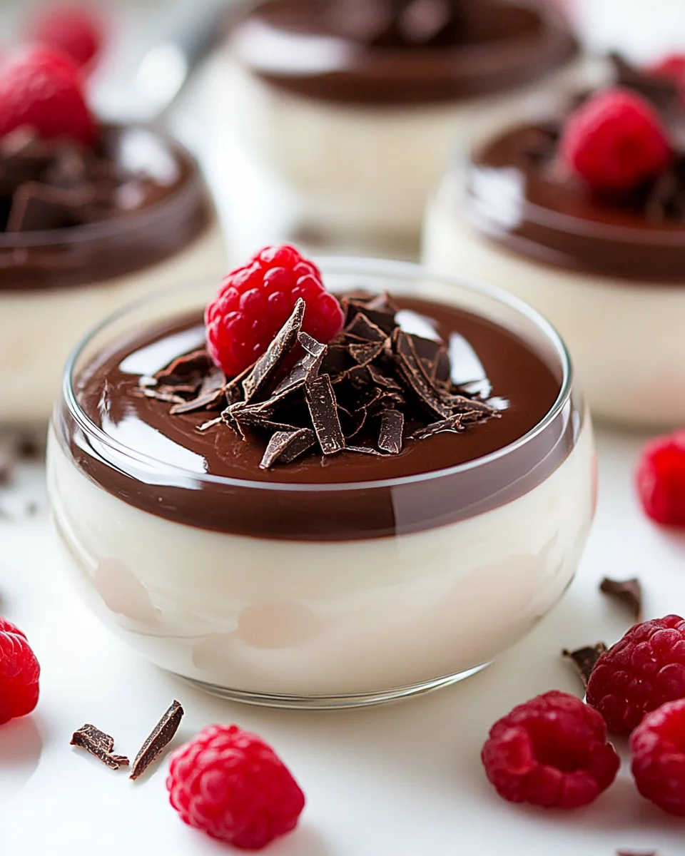 Homemade Vanilla Mousse With Rich Chocolate Topping - additional image