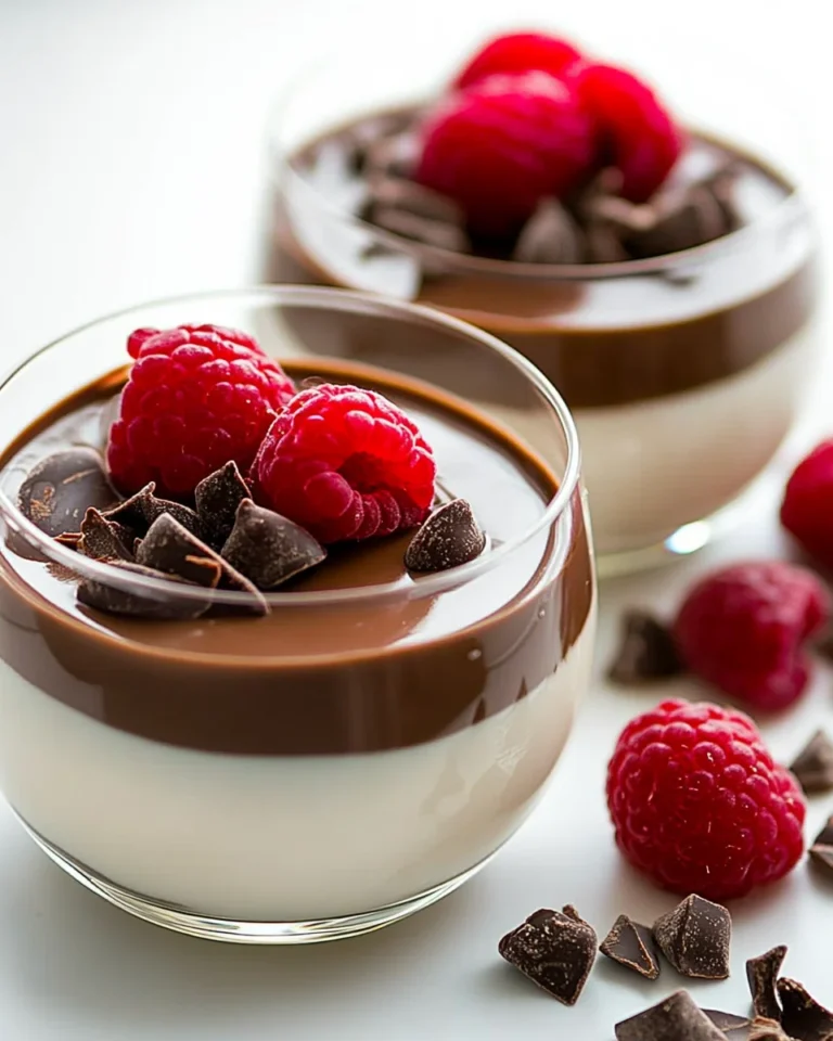 Homemade Vanilla Mousse With Rich Chocolate Topping