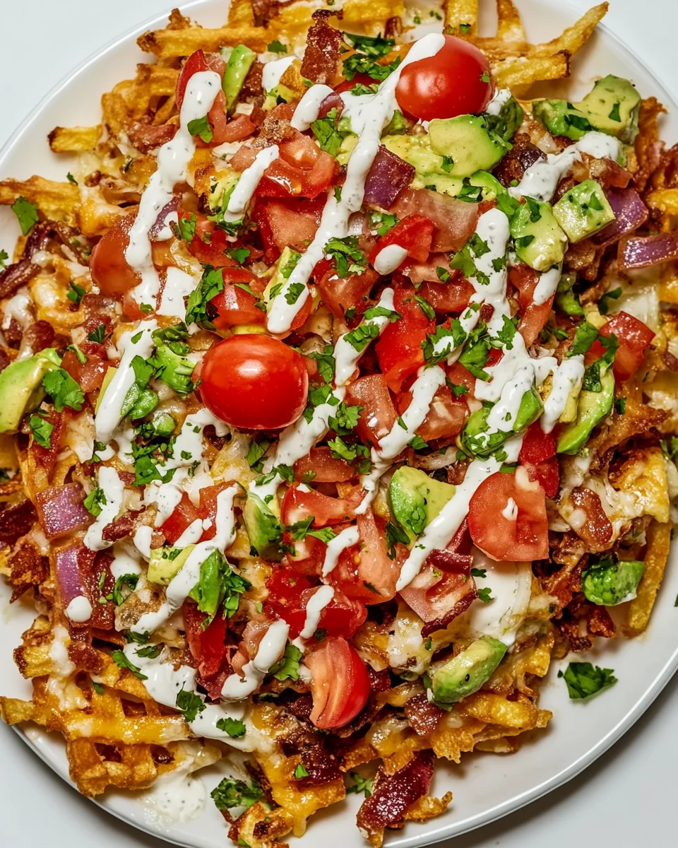 Savory Waffle Fry Nachos For A Cozy Night In - additional image