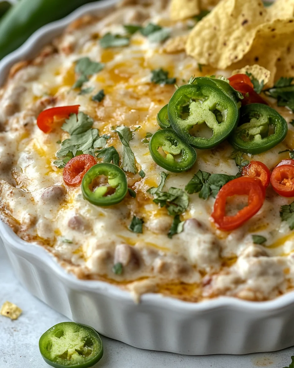 Savory White Bean Chili Cheese Dip - additional image